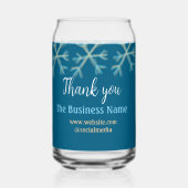 Blue orange snowflakes ajouter nom commercial noël (Recto)