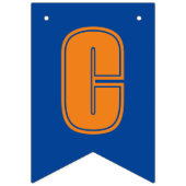 Blue Oranje Class of 2023 Photo Graduation Party Vlaggetjes (Tweede vlag)