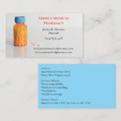 Blue Oranje Fles Apotheker Apotheek Pillen Visitekaartje (Voorkant / Achterkant)