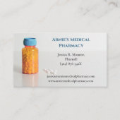Blue Oranje Fles Apotheker Apotheek Pillen Visitekaartje (Voorkant)