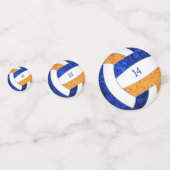 blue oranje girly volleyball - verjaardag confetti (Achterkanten)