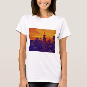 Blue Oranje Pop Art New York City T-shirt