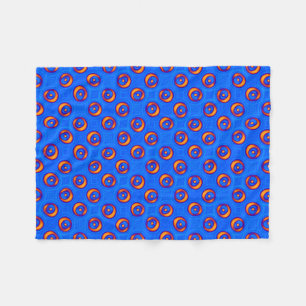 Blue Oranje Red COOL-patroon Fleece Deken