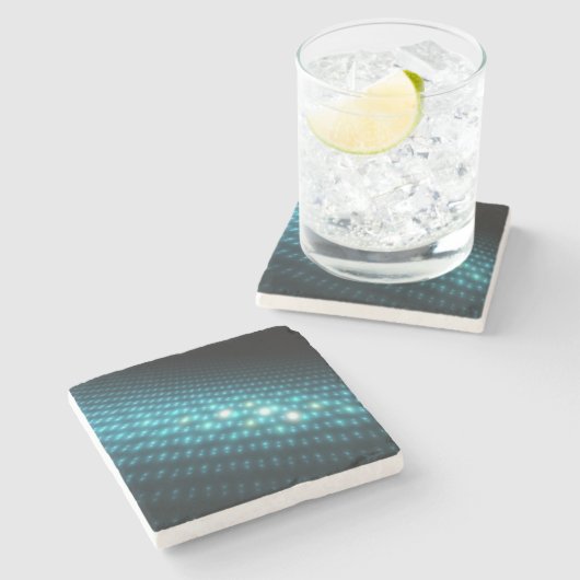 Blue Orbs 3D Stenen Onderzetter (Zijkant)