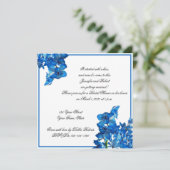 Blue Orchid Bridal Shower Kaart (Staand voorkant)