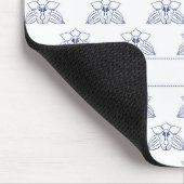 Blue Orchid Pattern Muismat (Hoek)