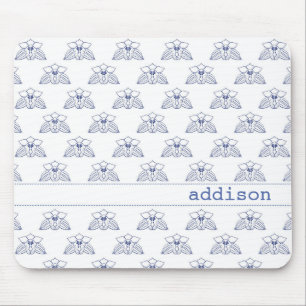 Blue Orchid Pattern Muismat