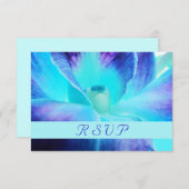 Blue Orchid RSVP-kaart RSVP Kaartje (Voorkant / Achterkant)
