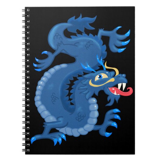 Blue Oriental Dragon Notitieboek (Voorkant)