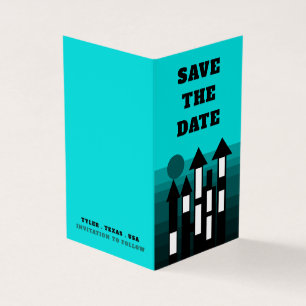 Blue Oriental Palace, foto Save the Date Card Visitekaartjes