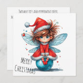 Blue Ornament Fairy – Holiday Card (Voorkant / Achterkant)