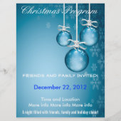 Blue Ornamenten and Snowflakes Program Flyer (Achterkant)