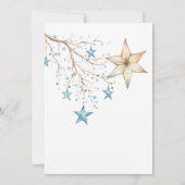 Blue Ornamenten kerstfeest Kaart (Achterkant)