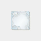 Blue Ornate Floral Post it Notes (Voorkant)