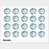 Blue Ornate Floral Sticker (Feuille)