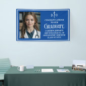 Blue Osteopathic Medical School Afstuderen Foto Spandoek (Beurs)
