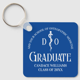 Blue Osteopathic Medical School Afstuderen Gift Sleutelhanger