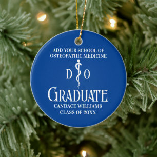 Blue Osteopathic Medical School Afstuderen Keramisch Ornament