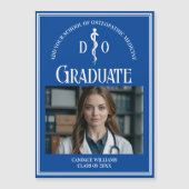 Blue Ostéopathic Médicale School Graduation Magnet (Devant)