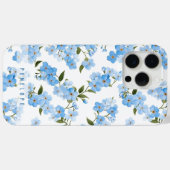 Blue Oubliez-moi pas coque iphone personnalisé (Verso (horizontal))