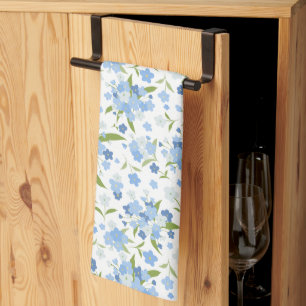 Blue Oubliez Moi Pas Fleur Serviette De Cuisine