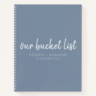 Blue Our Bucket List Couples Keepsaké Journal