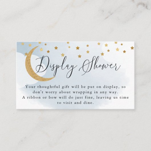 Blue Over the Moon Display Douche Kaart (Voorkant)