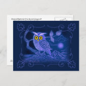 Blue Owl Art Briefkaart (Voorkant / Achterkant)
