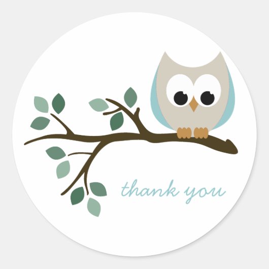 Blue Owl Dank u Stickers (Voorkant)