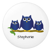 Blue Owl Design Personalised Keramische Knop (Voorkant)