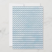 Blue Owl Floral Invitation d'anniversaire (Dos)