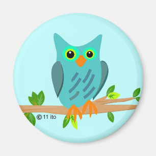 Blue Owl Magnet Magneet