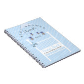 Blue Owl Mobile Baby shower Guest Book- Notitieboek (Rechterzijde)