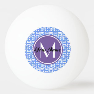 Blue Owls Custom Monogram Pingpongballen