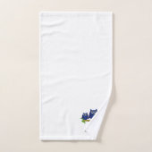 Blue Owls Design Monogrammed Bad Handdoek (Handdoek)