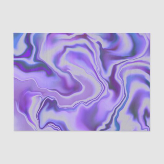 Blue & Paars Elegant Marble Digital Abstract Tissuepapier (Voorkant)