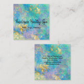 Blue Paars Gold Abstract Square Visitekaartje (Voorkant / Achterkant)