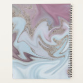 Blue Paars Gold Modern Monogram Abstract Planner (Achterkant)