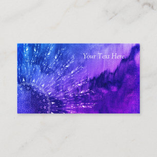 Blue Paars Mandala Clouds Yoga Instructor Visitekaartje