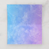 Blue Paars Ombre Bright Waterverf Party Wedding (Binnenkant ongevouwen)