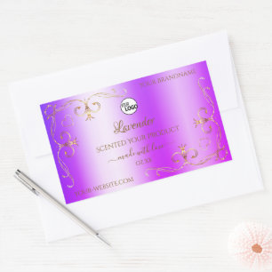 Blue Paars Ombre Gold Product Labels Logo