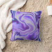 Blue & Paarse Marble Digital Abstracr Art Kussen (Deken)