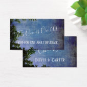 Blue & Paarse Rustic Drink Tickets Visitekaartje (Bureau)
