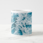 Blue Pacific Ocean Wave Extra Grote Beker (Voorkant)
