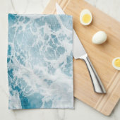 Blue Pacific Ocean Wave Theedoek (Quarter Fold)