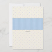 Blue Pacifier Baby shower Invitation Kaart (Achterkant)