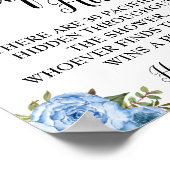 Blue Pacifier jachtgame-Baby shower Poster (Hoek)