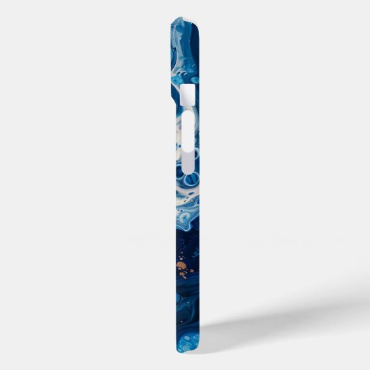Blue Paint Pour Abstracte Vloeistof  Esthetisch Case-Mate iPhone Case (Achterkant / Links)