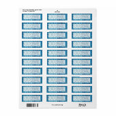 Blue Painted Distsed Wood Weddenschapslabel Etiket (Full Sheet)