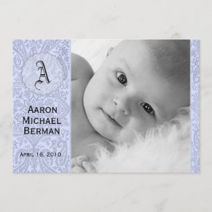 Blue Paisley Baby Boy Faire-part